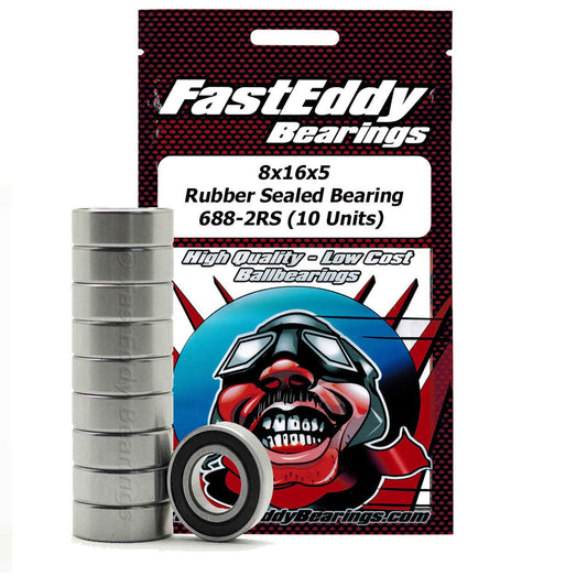 Image of 8x16x5mm Rubber Sealed Bearing (10) 688-2RS