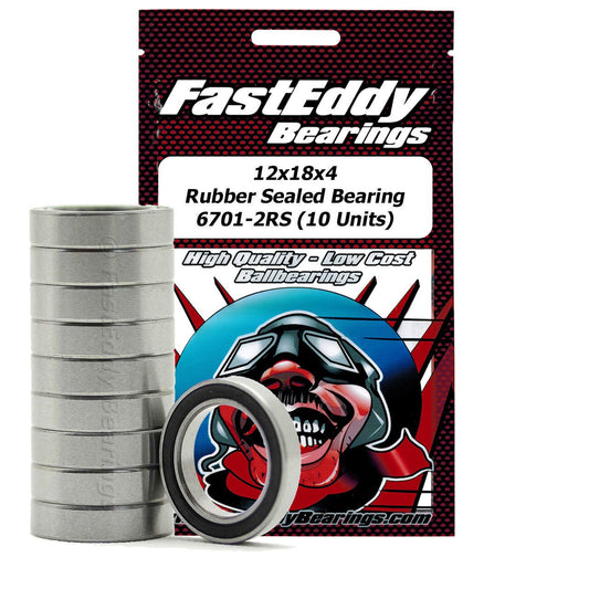 Image of 12x18x4mm Rubber Sealed Bearing (10) 6701-2RS