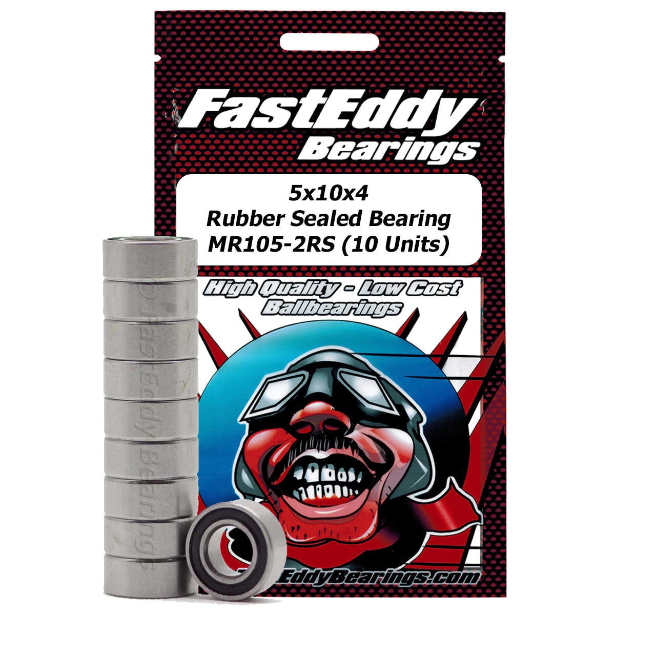 Image of 5x10x4mm Rubber Sealed Bearing (10) MR105-2RS
