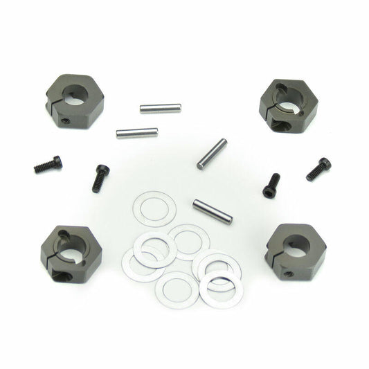 Image of Tekno M6 Driveshaft 12mm Hex wheel Adapters (2pcs) fits Slash 4x4 TKR1654X
