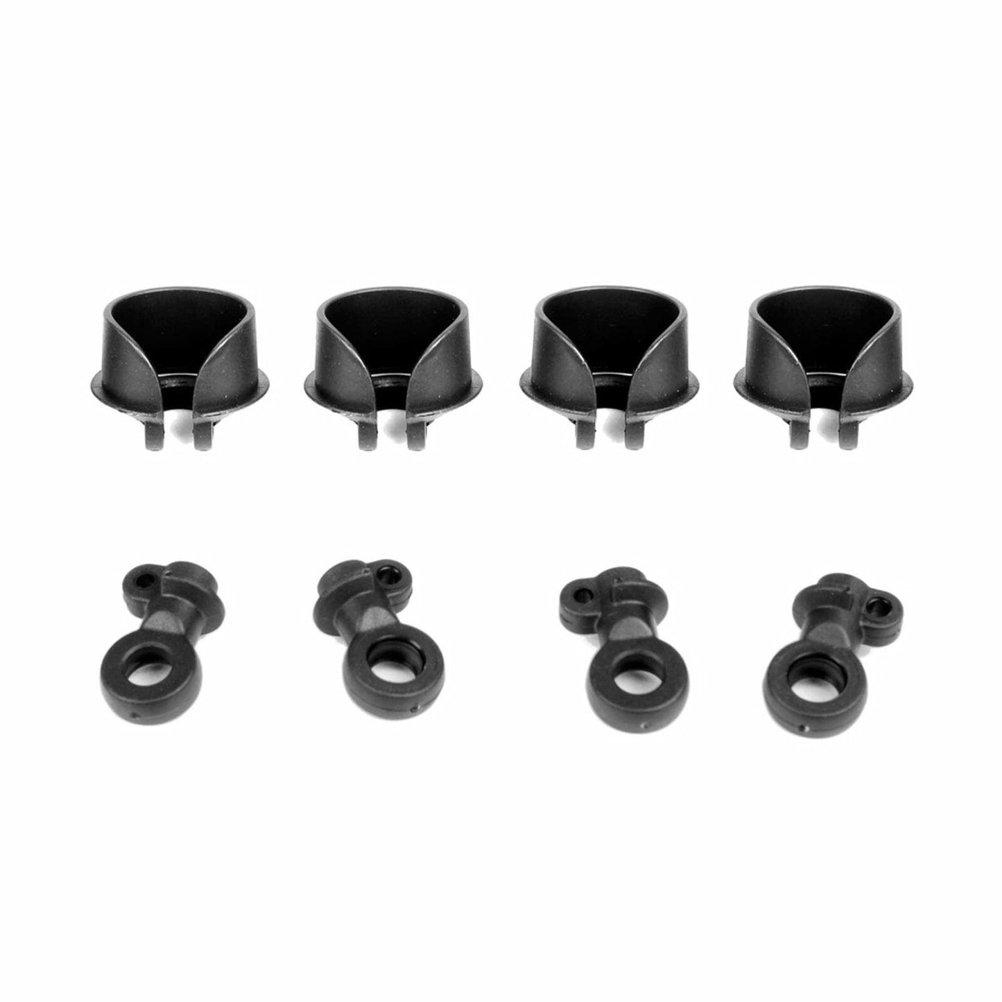 Image of Tekno RC Locking Shock Rod End & Spirng Perch Set (updated, for 16mm Shocks) 