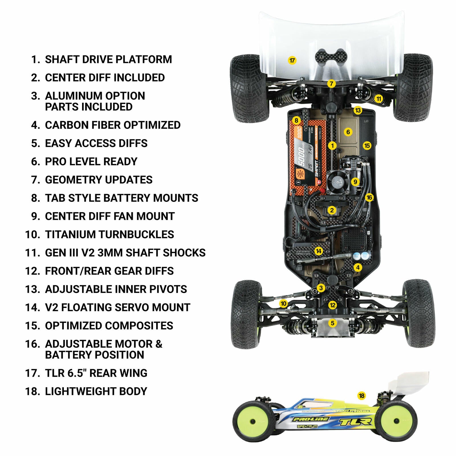 Image of Team Losi 22X-4 Elite 1/10th 4WD Racing Off-Road Buggy Kit TLR03026