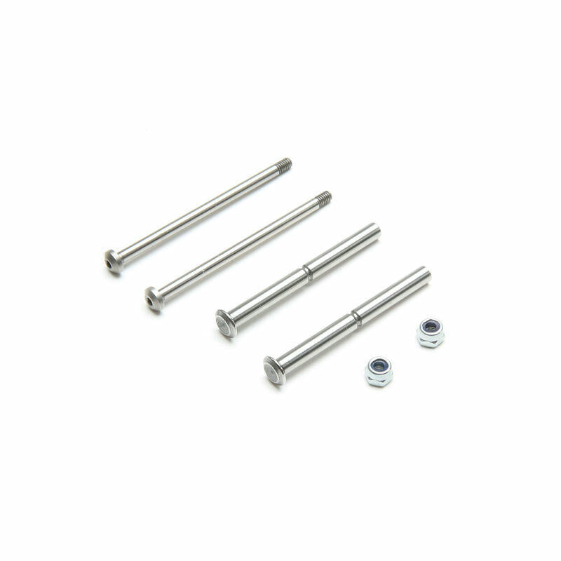 Image of Team Losi Racing 22 Polished Front Hinge Pins/King Pins Set TLR234098
