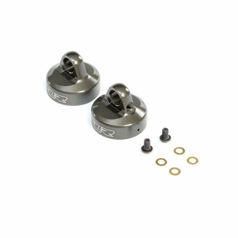 Image of Team Losi Racing 16mm Bleeder Shock Caps Aluminum (2): 8X, 8XE TLR243040
