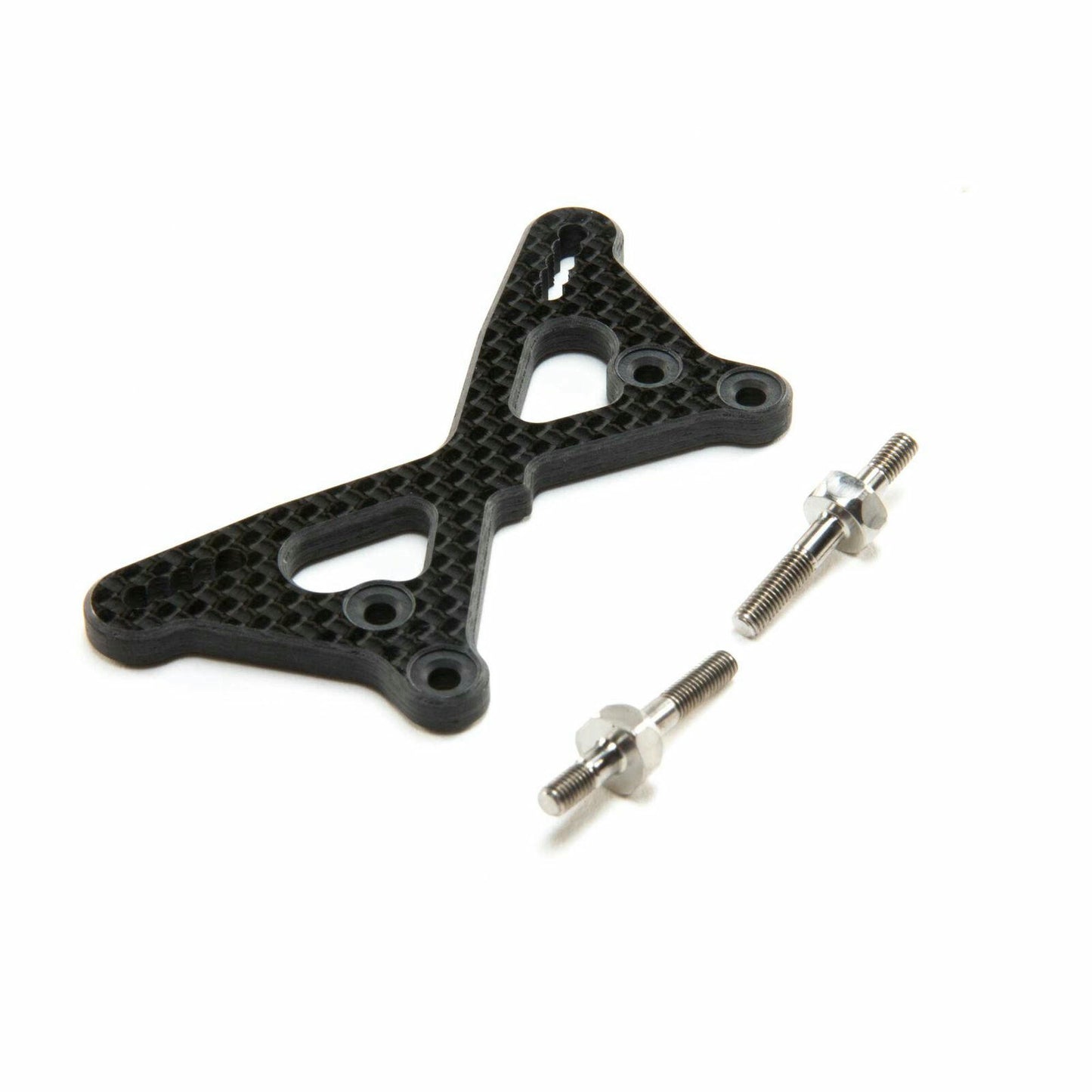 Image of Team Losi Racing 22 5.0 Carbon Fiber Front Shock +2mm Tower w/Titanium Standoff