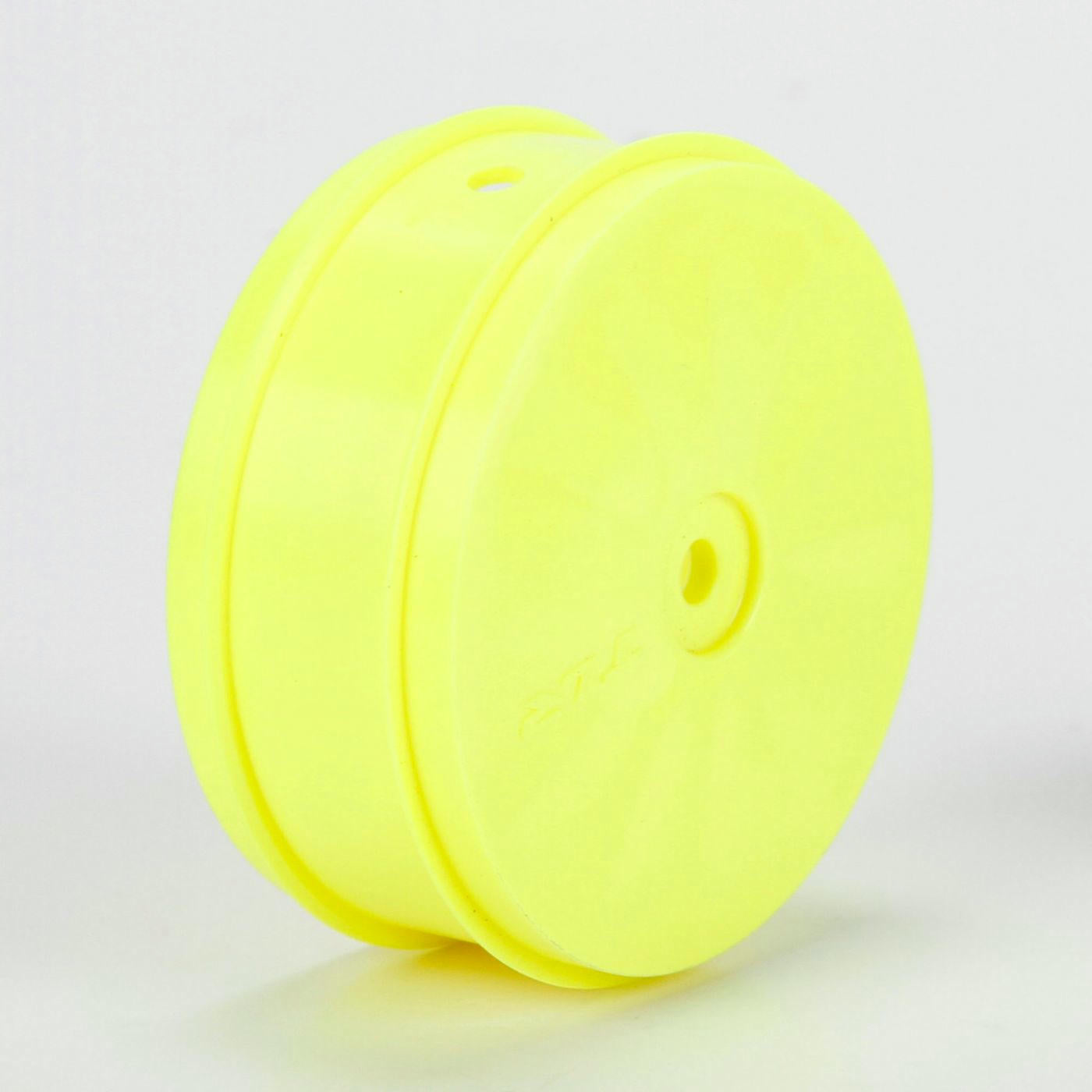 Image of Team Losi Racing 22-4 4WD Buggy 61mm Yellow Front Wheels (12mm Hex) TLR43014