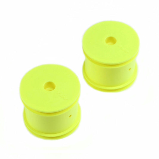 Image of Team Losi Racing Yellow Dish Front/Rear Wheels for 22T Truck TLR7002 (2pcs) 2.2