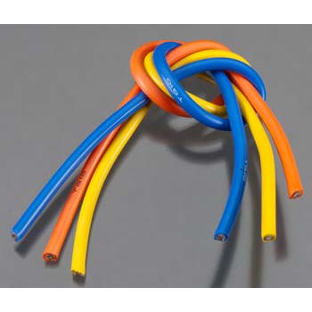 Image of 10 Gauge Super Flexible Wire - 1' ea. Blue, Yellow, Orange