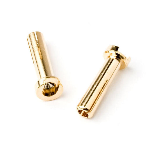 Image of 4mm Male Bullets Low Profile (pr.) Gold 14mm