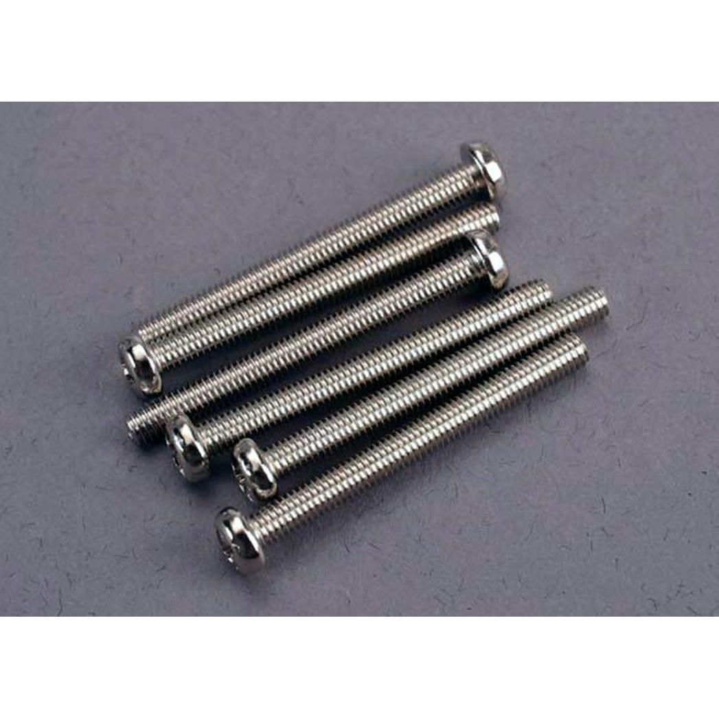 Image of Traxxas Round Head Screws 3x30mm (6pcs, phillips) TRA2572