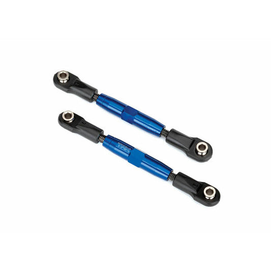 Image of Traxxas 83mm Blue Aluminum Front Camber Link Turnbuckles TRA3643X