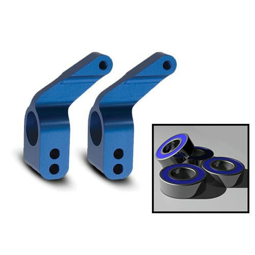 Image of Electric Stampede Blue Alloy Rear Hub Carriers w/5x11 