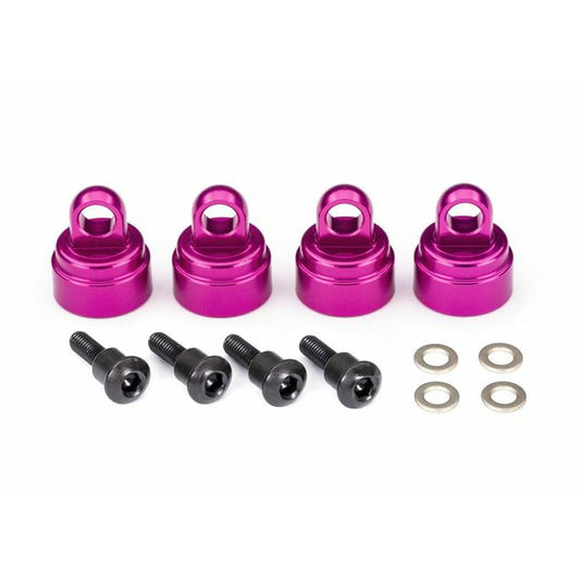 Image of Traxxas Pink Anodized Aluminum Shock Caps for Ultra Shocks (4pcs) TRA3767P