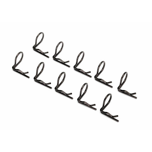 Image of Traxxas Black 90 Degree Angled Body Clips (10 pieces) TRA3935A