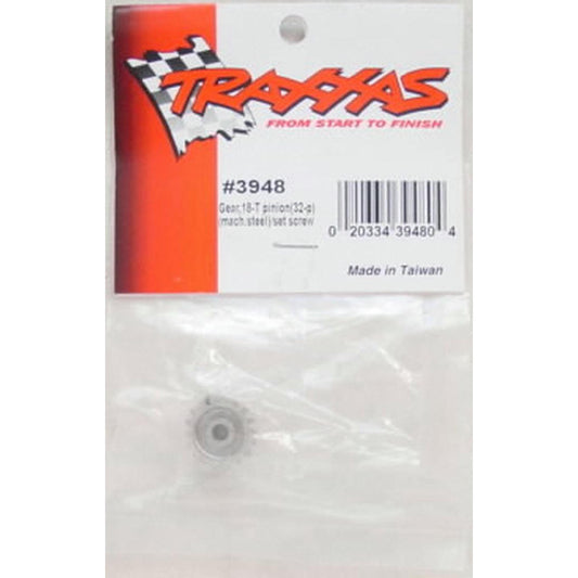 Image of Traxxas 18 Tooth 32 Pitch Pinion Gear -E-Maxx TRA3948 18T 32P (3.2mm bore)