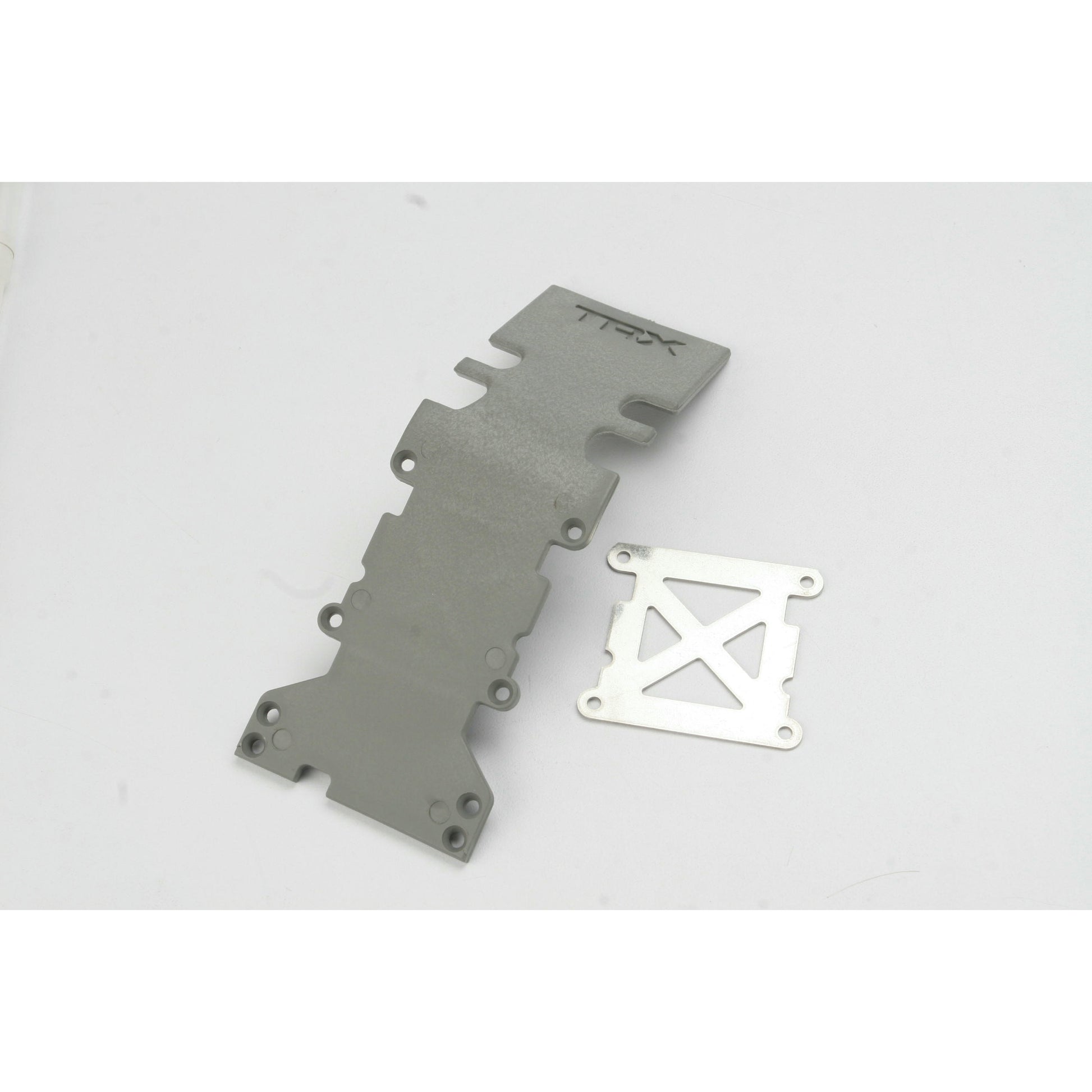 Image of T-Maxx 3.3 Grey Rear Skidplate w/Steel Plate TRA4938A