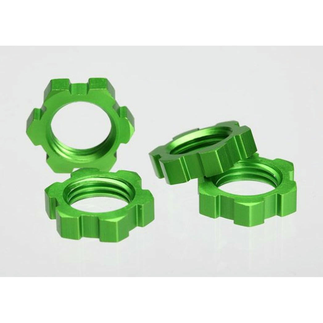 Image of Traxxas Revo 3.3/T-Maxx Green Anodized W17mm Splined Wheel Nuts (4) TRA5353A