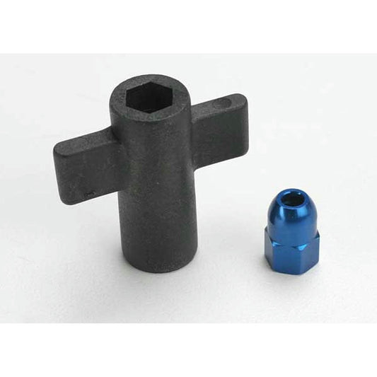 Image of Traxxas Blue Antenna Crimp Nut & Nut Tool TRA5526
