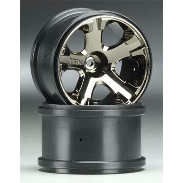 Image of Traxxas 1/10th Scale All-Star 2.8 Black Chrome Wheels Nitro Re/Elec Fr TRA5576A
