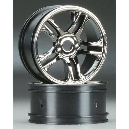 Image of Traxxas XO-1 On-Road Car Split Spoke Black Chrome Front Wheels TRA6478
