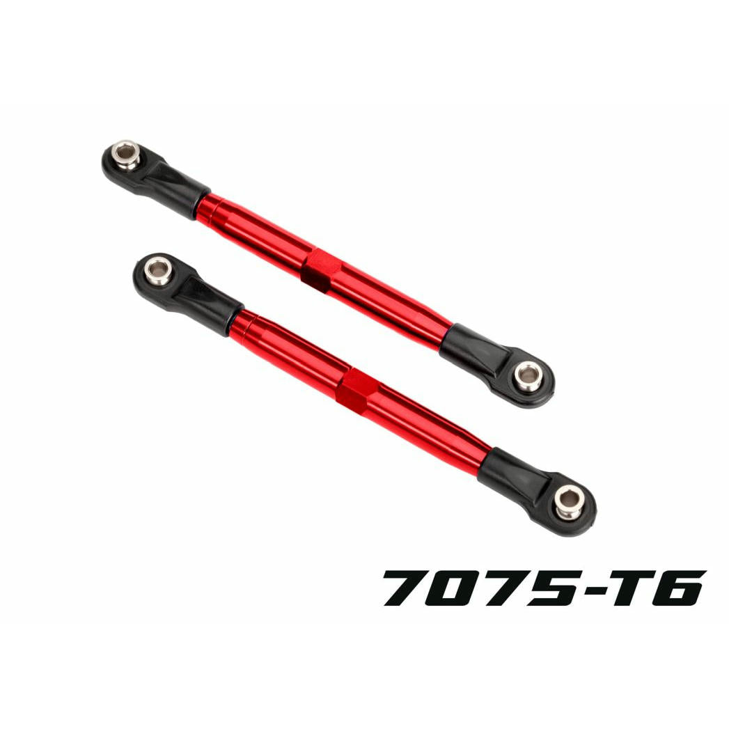 Image of Traxxas Rustler 4x4 Red Anodized T6061-T6 Aluminum Toe Links (2pcs) TRA6742R