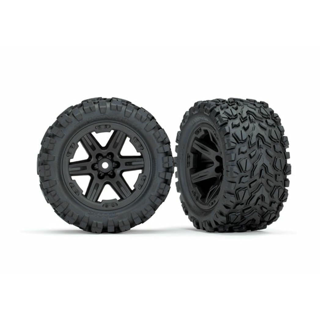 Image of Traxxas Rear TSM Rated 2.8 Talon EXT Tires/Black RXT Wheels TRA6774
