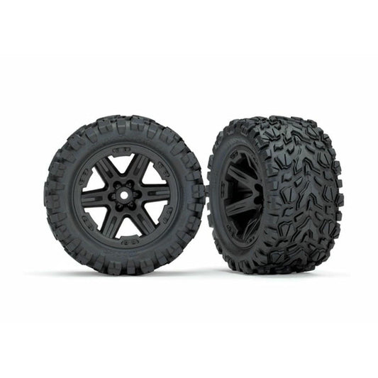 Image of Traxxas Rear TSM Rated 2.8 Talon EXT Tires/Black RXT Wheels TRA6774