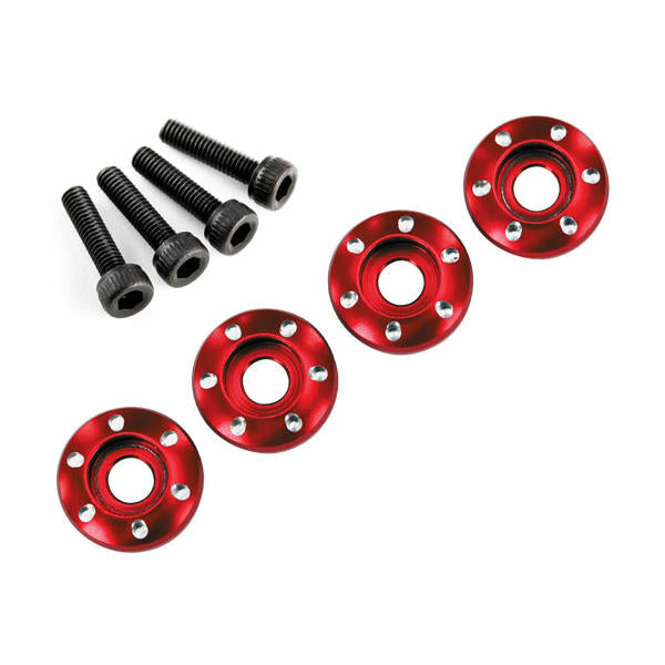 Image of LaTrax 1/18th Scale 3 x 12mm Wheel Nut Washers - Red/Teton TRA7668R