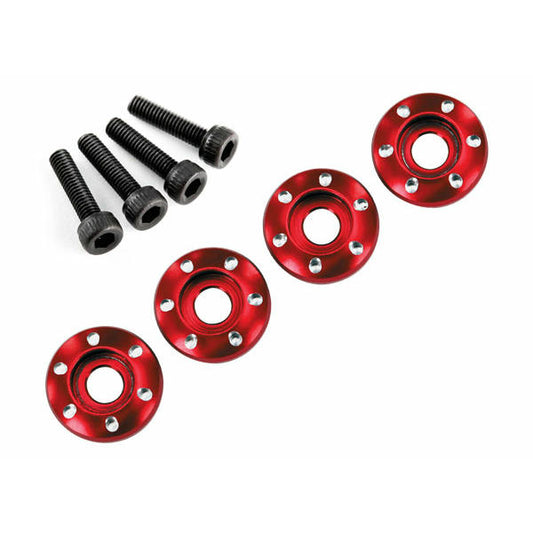 Image of LaTrax 1/18th Scale 3 x 12mm Wheel Nut Washers - Red/Teton TRA7668R