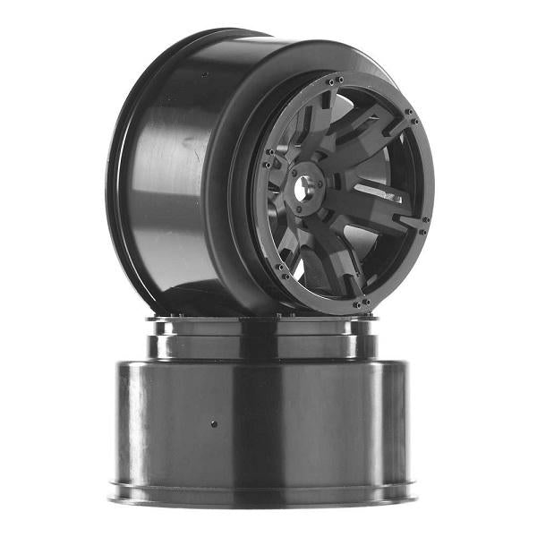Image of Traxxas Wheels, Black Left and Right (2) for X-Maxx TRA7771