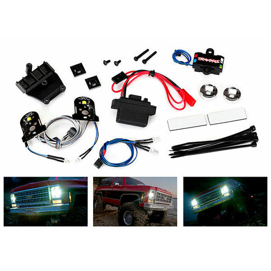 LED light set, complete with power supply (contains headlights, tail lights, side marker lights,...