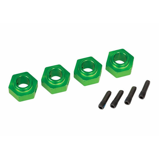 Image of Traxxas Green 6061-T6 Aluminum 12mm Hex Wheel Adapters fits TRX-4 TRX4 TRA8269G