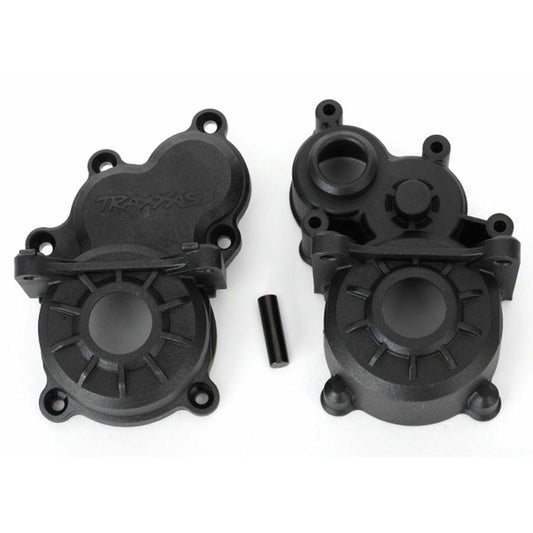 Image of Traxxas Front/Rear Gearbox Halves w/Idler Gear Shaft TRA8691