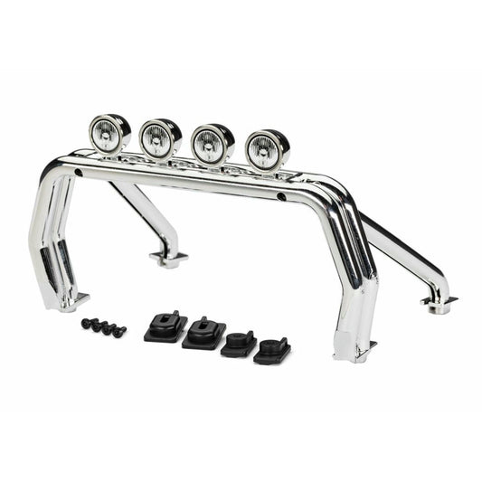 Image of Traxxas TRX-4 TRX4 High Trail Chrome Roll Bar & Roll Bar Mounts TRA9262