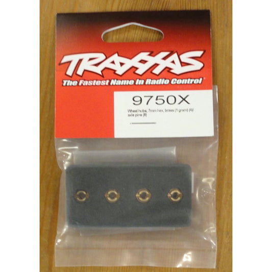 Image of Traxxas TRX-4M Brass 7mm Brass Wheel Hexes w/Pins TRA9750X TRX4M