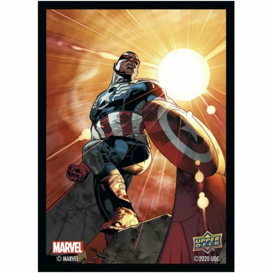 Image of Marvel Captain America Sam Wilson Standard Deck Protector Card Sleeves (65pcs)