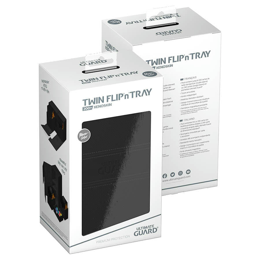 Image of Ultimate Guard Flip'n'Tray Black 200+ Deck Box UGD011242