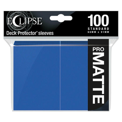 Image of Ultra-Pro Pacific Blue Matte Standard 66x91mm Card Protector Sleeves 100ct