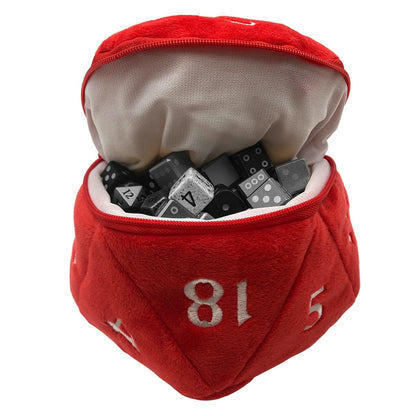 Image of 6.5 Red Plush d20 Dice Bag by Ultra-Pro UPI15757