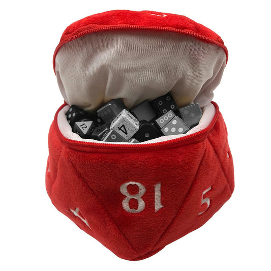 Image of 6.5 Red Plush d20 Dice Bag by Ultra-Pro UPI15757