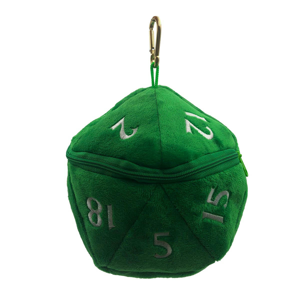 Image of 6.5 Green Plush d20 Dice Bag by Ultra-Pro UPI15758