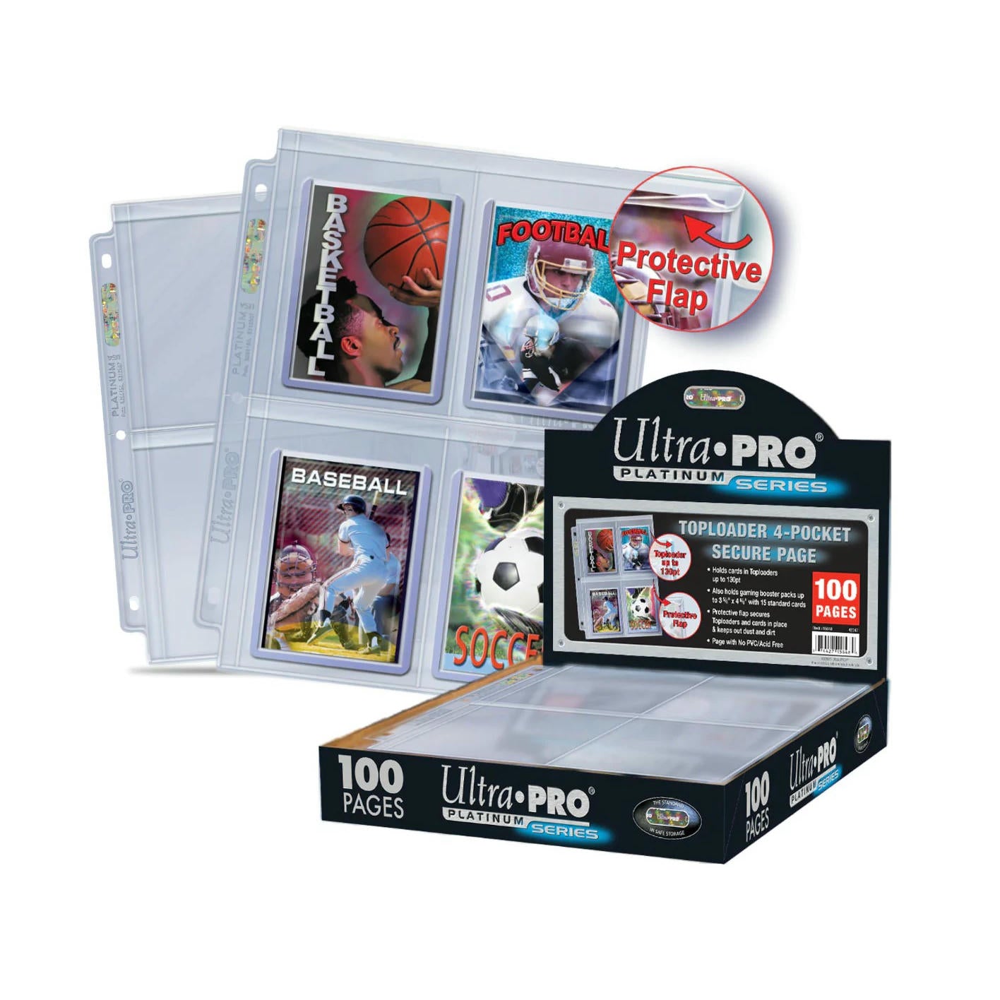 Image of Ultra-Pro 4-Pocket Top-Load Secure Binder Pages (100 pcs) UPI15848