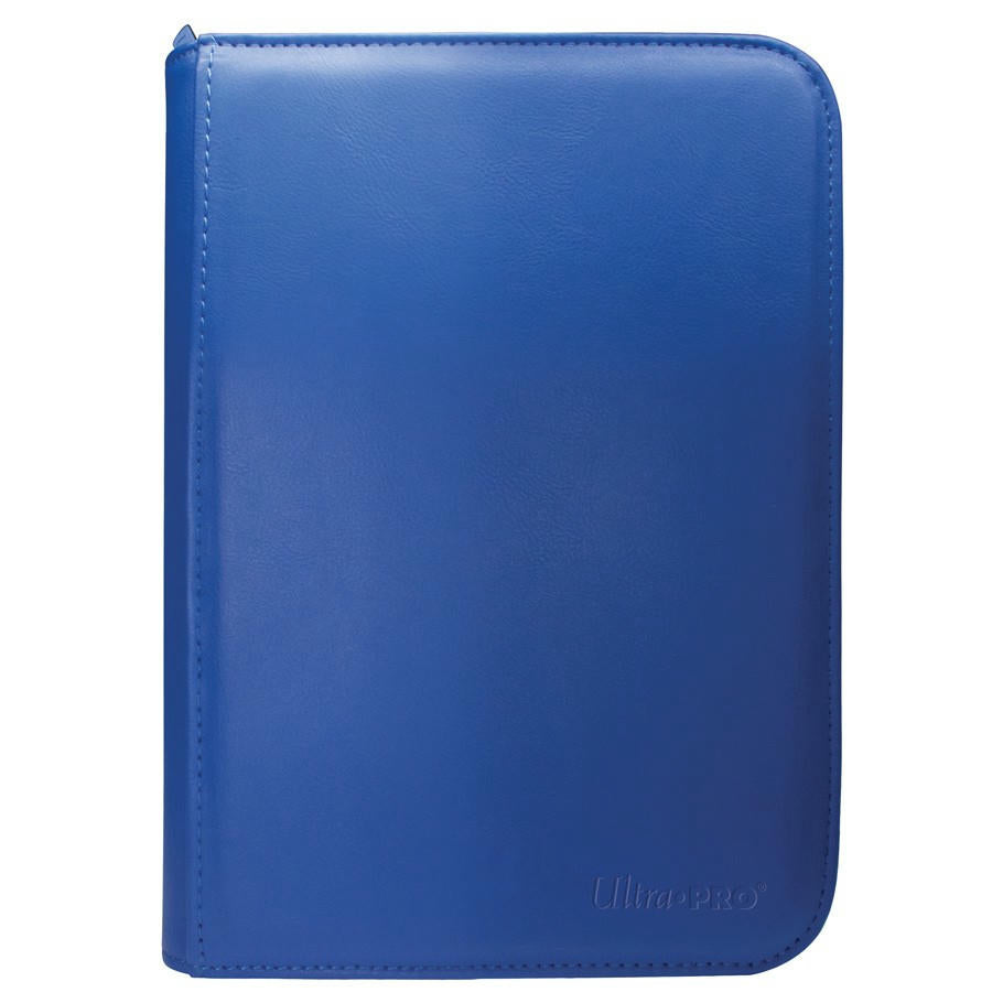 Ultra PRO - Vivid 4-Pocket Zippered PRO-Binder: (Blue) Protect Up to