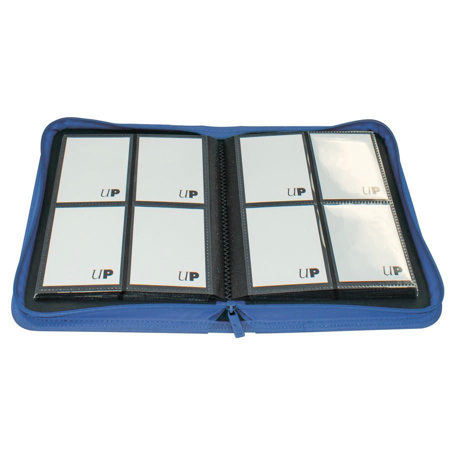 Ultra PRO - Vivid 4-Pocket Zippered PRO-Binder: (Blue) Protect Up to