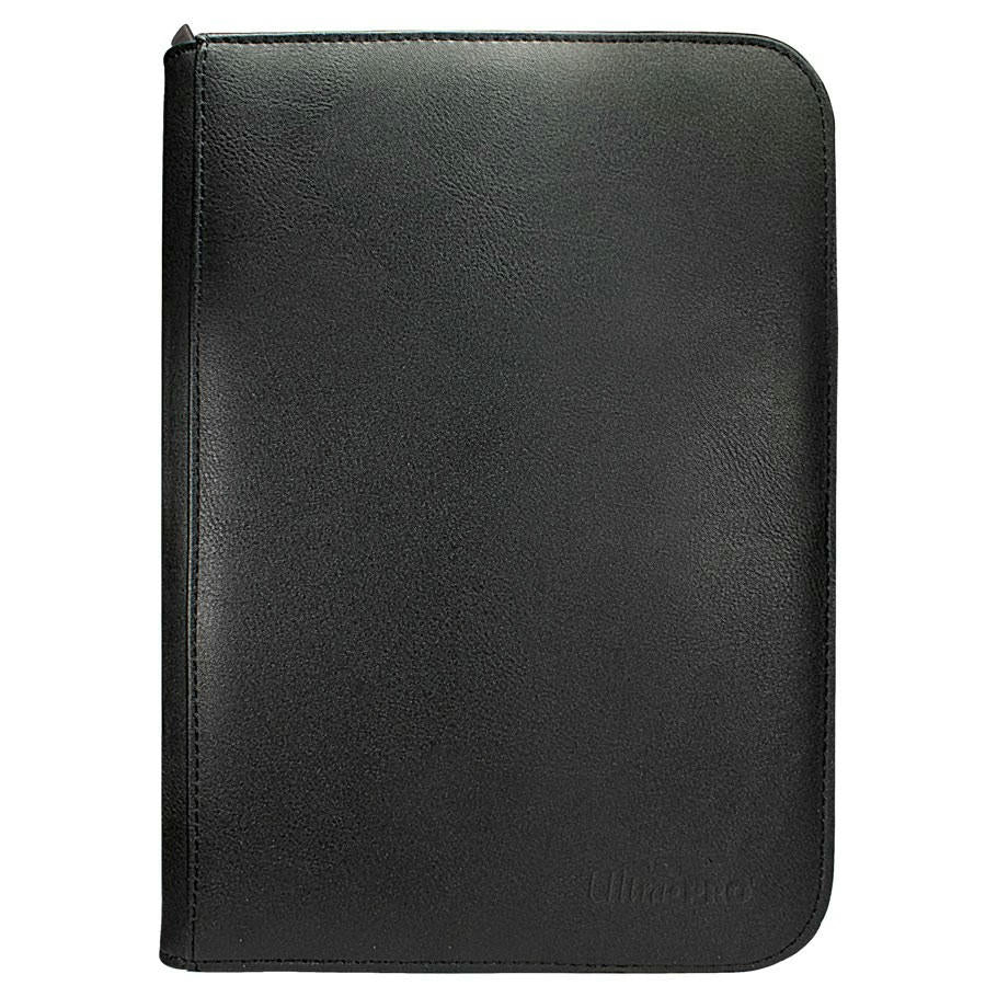 Ultra PRO - Vivid 4-Pocket Zippered PRO-Binder: (Black) Protect Up to