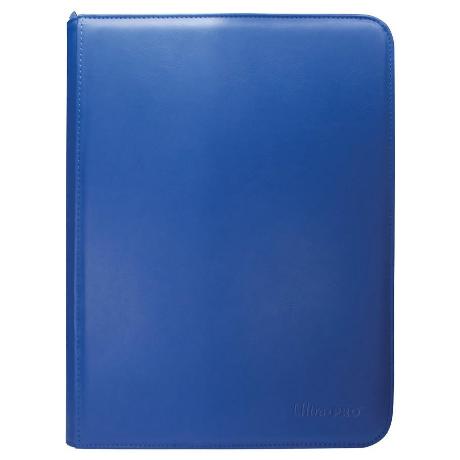 Image of Blue vivid 9-Pocket Zippered Pro-Binder UPI15900 Holds 360 Cards Ultra-Pro