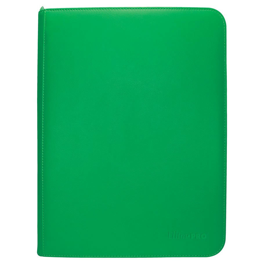 Image of Green Vivid 9-Pocket Zippered Pro-Binder UPI15901 Holds 360 Cards Ultra-Pro