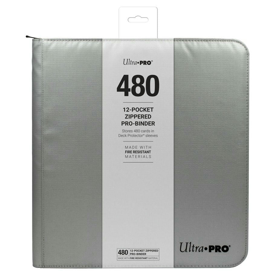 UP - 12-Pocket Zippered Pro Binder - Silver