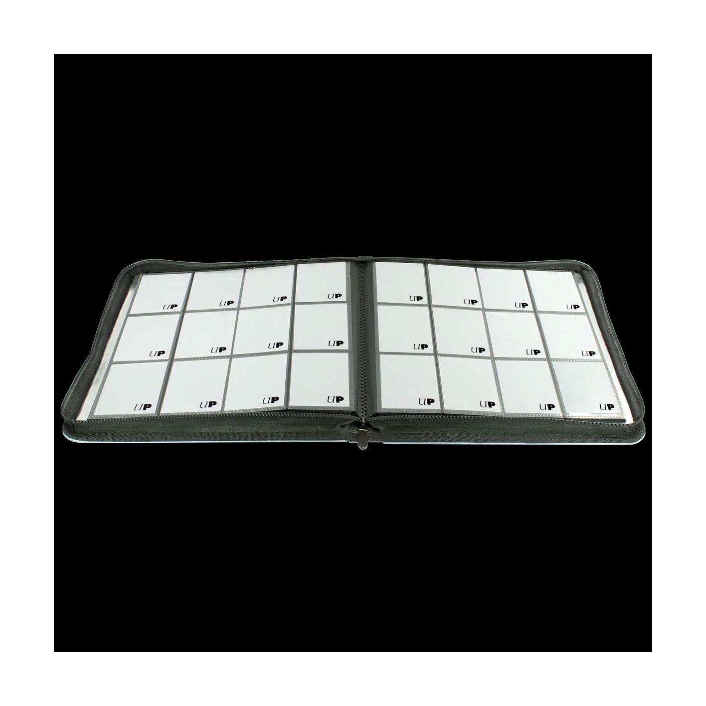 UP - 12-Pocket Zippered Pro Binder - Silver