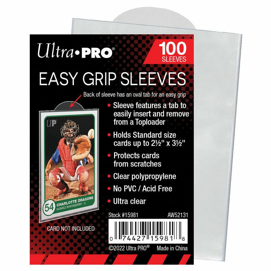 Image of Ultra Pro Clear Easy Grip Tabbed Standard/Magic The Gathering Card Sleeves 100ct